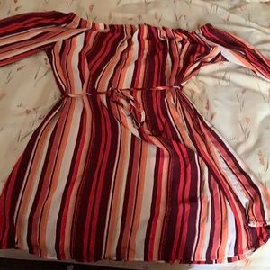 Nice off the shoulder dress . Wore to graduation